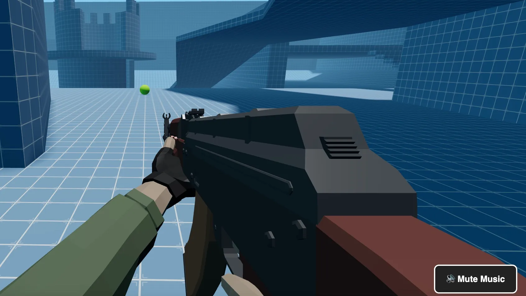 First Person Shooter game with dodge Balls